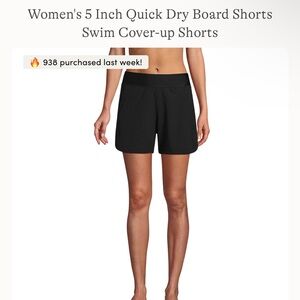 Land’s end women’s swim shorts black 4 small nwt